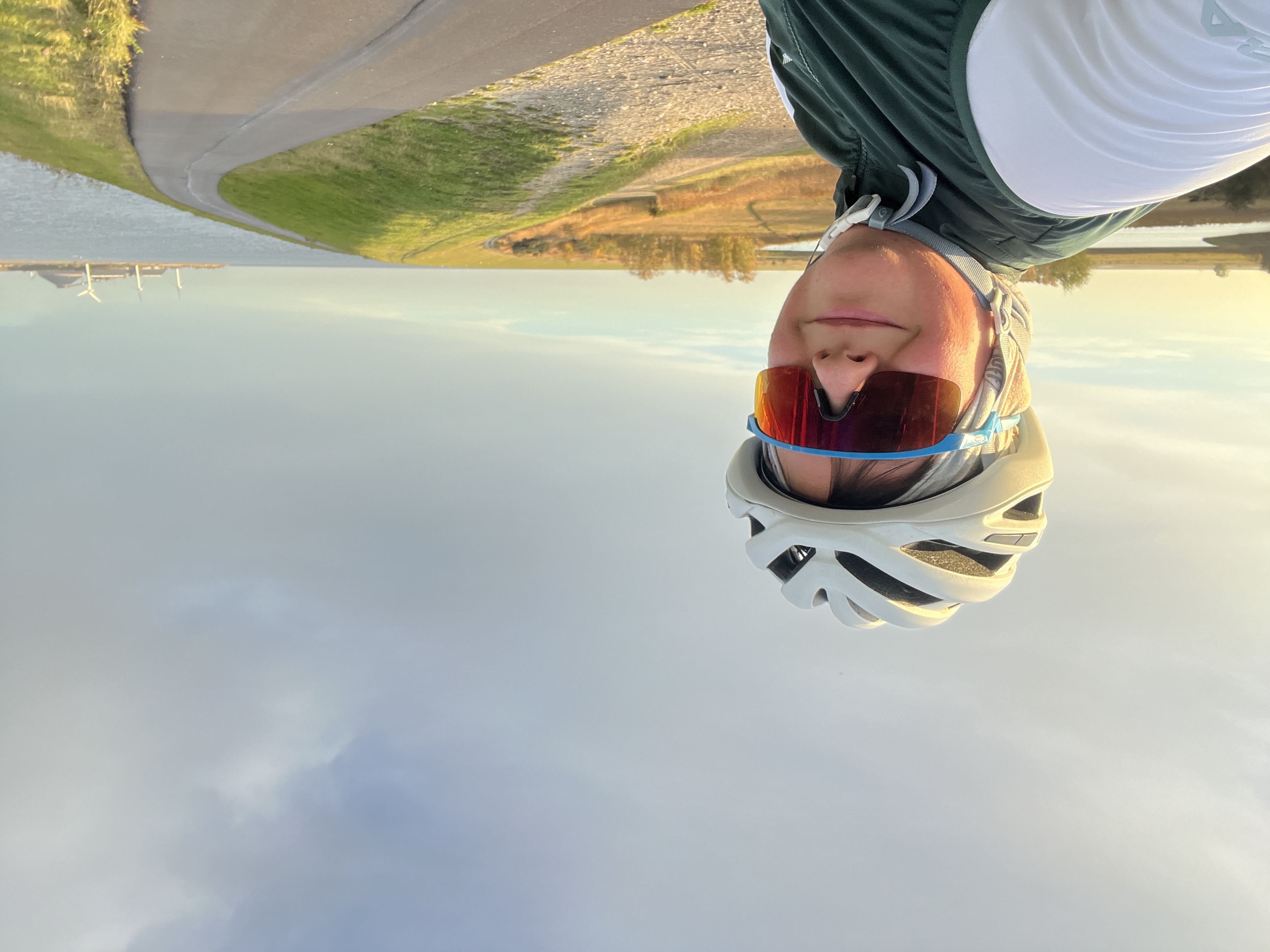 Cycling on a scenic road